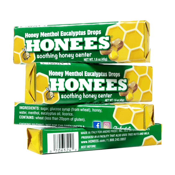 Honees 1.5 oz. Honey Menthol Eucalyptus Drops (4 Pack)