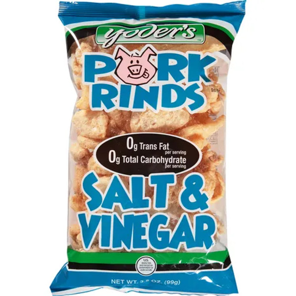 Yoder's 3.5 oz. Salt & Vinegar Pork Rinds (12 Pack)