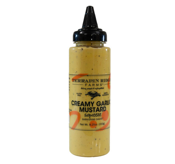 Terrapin Ridge Farms 8.25 oz. Creamy Garlic Mustard Garnishing Sauce