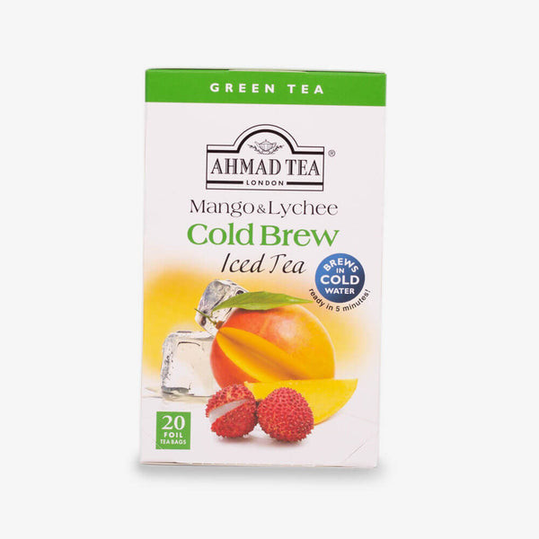 Ahmad Mango & Lychee Cold Brew Iced Green Tea (20 Tea Bags)
