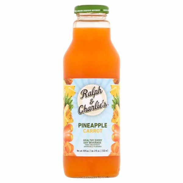 Ralph & Charlie's 18 fl. oz. Healthy Every Day Beverage Pineapple Carrot Drink Blend