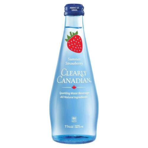 Clearly Canadian 11 fl. oz. Summer Strawberry Sparkling Spring Water Beverage