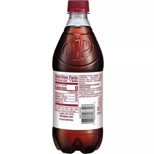 Diet Dr. Pepper 20 fl. oz. Soda Pop