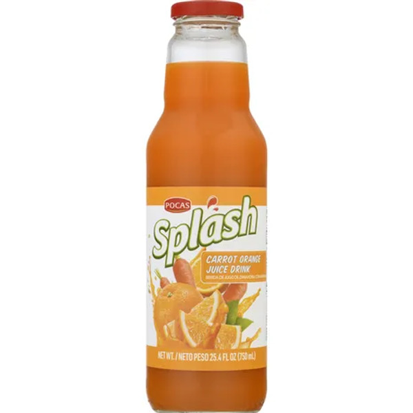 Pocas Splash 25.36 fl. oz. Carrot Orange Juice Drink