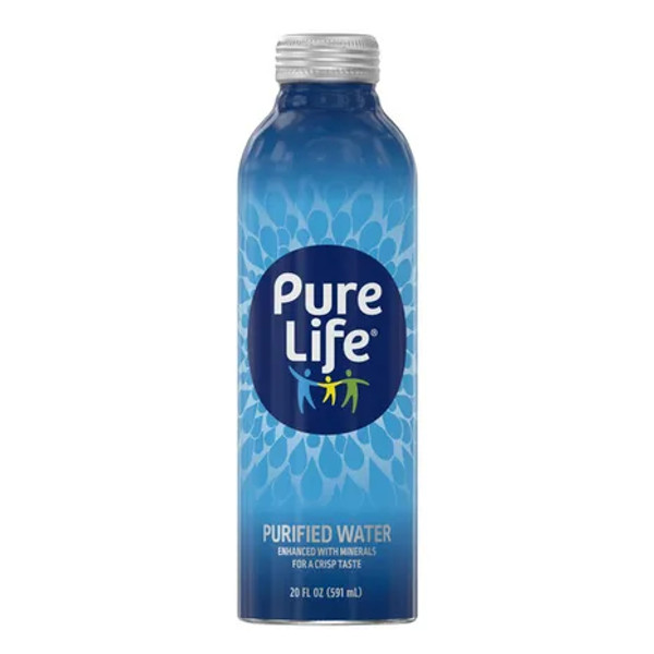 Pure Life 20 fl. oz. 100% Purified Water Aluminum Bottle