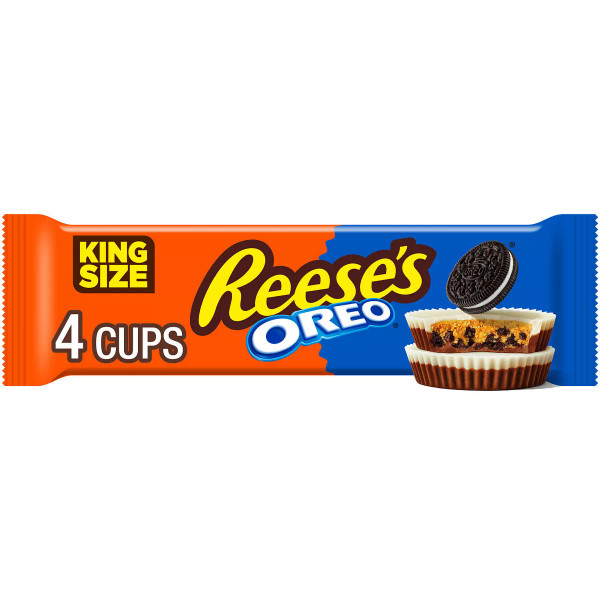 Reese's® 2.8 oz. OREO Milk Chocolate and White Crème Peanut Butter Cups King Size Candy (12 Bars)