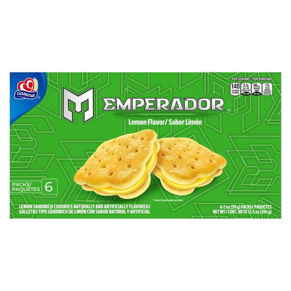 Gamesa® 12.5 oz. Emperador Lemon Flavored Sandwich Cookies (6 Count)
