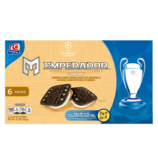 Gamesa® 14.3 oz. Emperador Chocolate & Vanilla Flavored Sandwich Cookies (6 Count)