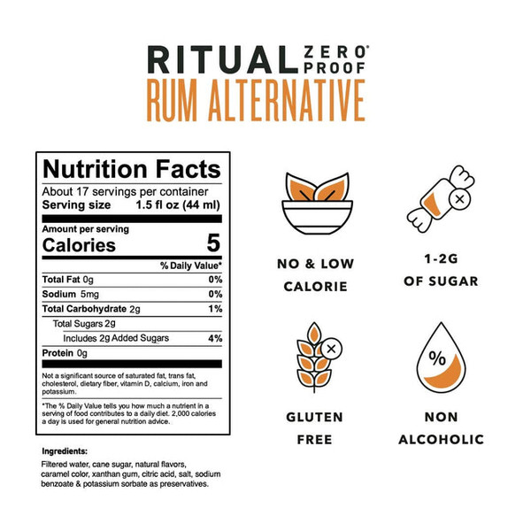 Ritual Zero Proof 25.5 fl. oz. Non-Alcoholic Rum Alternative
