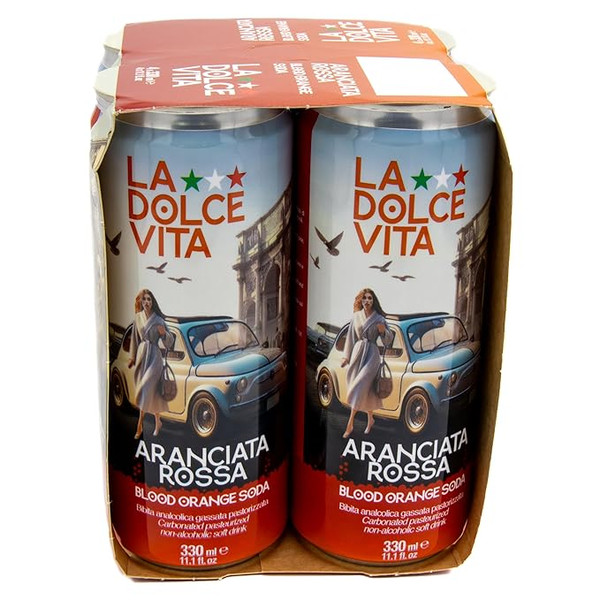 La Dolce Vita 11.1 fl. oz. Blood Orange Aranciata Soda (4 Pack)