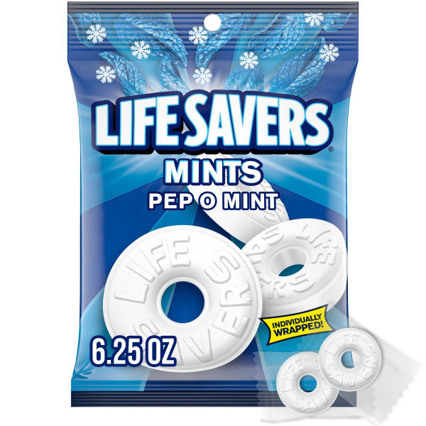Life Savers 6.25 oz. Pep O Mint Hard Candies Peppermint Flavored Mints