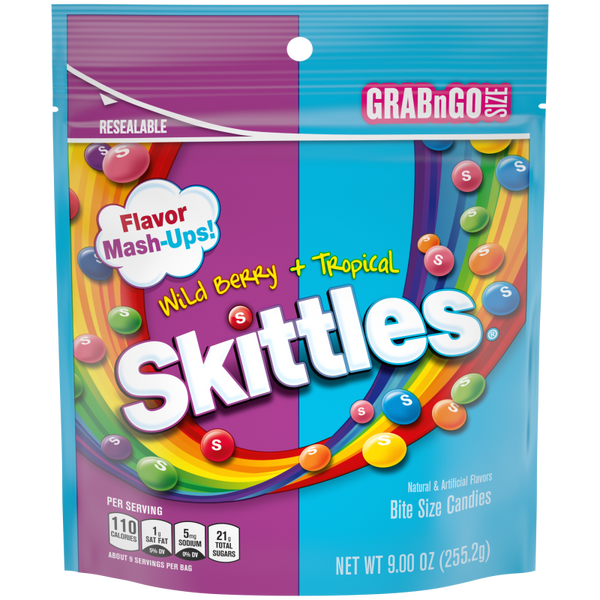 Skittles® 9 oz. Flavor Mash-Ups Wild Berry and Tropical Candy