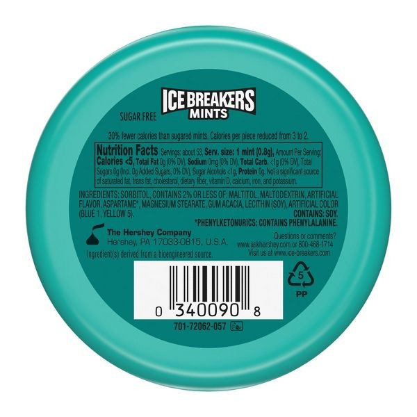Ice Breakers 1.5 oz. Wintergreen Sugar Free Mint Candies