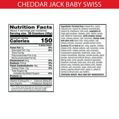 Cheez-It 4.3 oz. DUOZ Cheddar Jack and Baby Swiss Baked Snack Crackers