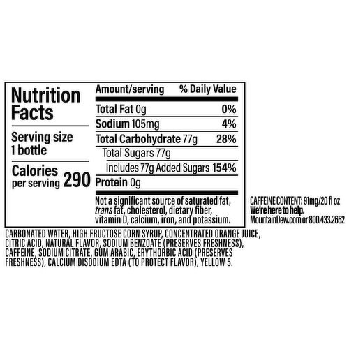 Mountain Dew 20 fl. oz. Citrus Soda