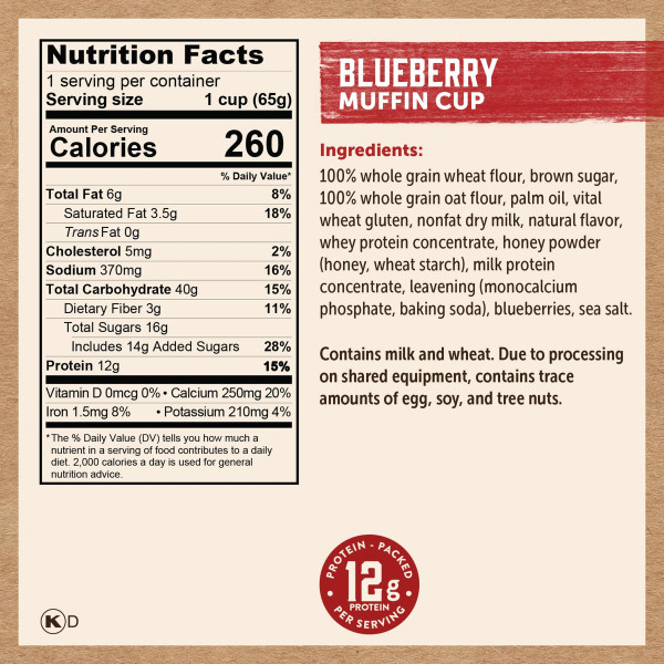 Kodiak® 2.29 oz. Blueberry Muffin Power Cup