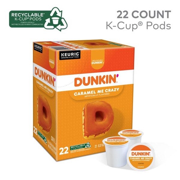 Dunkin® Caramel Me Crazy Coffee K-Cups (22 Pack)