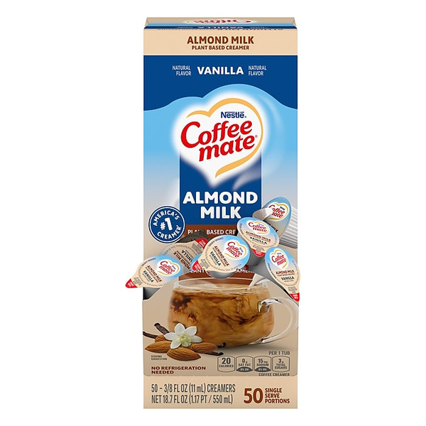 Coffee Mate 0.38 fl oz. Almond Milk Vanilla Non-Dairy Creamer (50 Count)