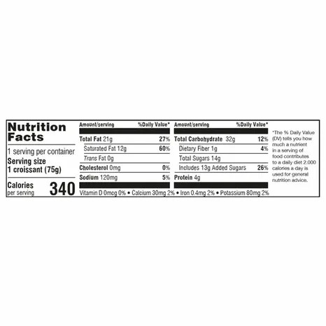 7 Days 2.65 oz. On The Go Breakfast Chocolate Soft Croissant