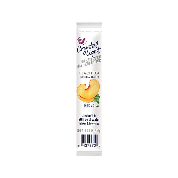 Crystal Light® 0.09 oz. On-The-Go Sugar-Free Peach Tea Powder Drink Mix
