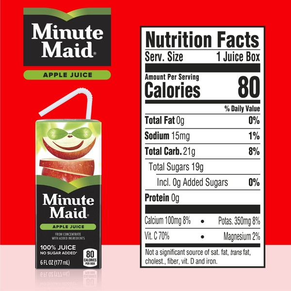 Minute Maid® 6 fl. oz. Apple Fruit Juice Boxes (8 Pack)