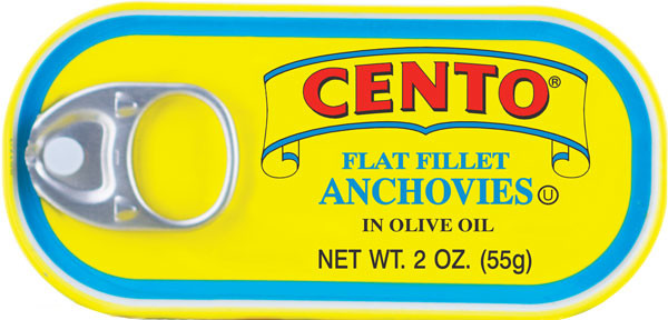 Cento 2 oz. Flat Fillets of Anchovies