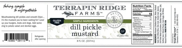 Terrapin Ridge Farms 8.25 fl. oz. Dill Pickle Mustard