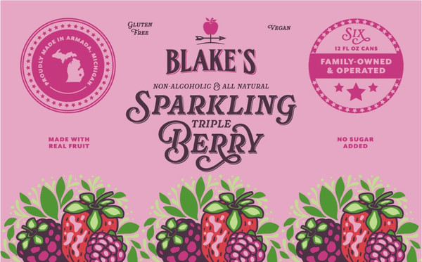 Blake's 12 fl. oz. Non-Alcoholic Sparkling Triple Berry Cider (6 Pack)