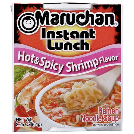 Maruchan 2.25 oz. Instant Lunch Hot & Spicy Shrimp Flavor Ramen Noodle