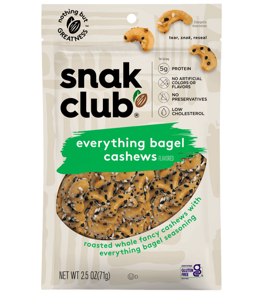 Snak Club® 2.5 oz. Everything Bagel Cashews