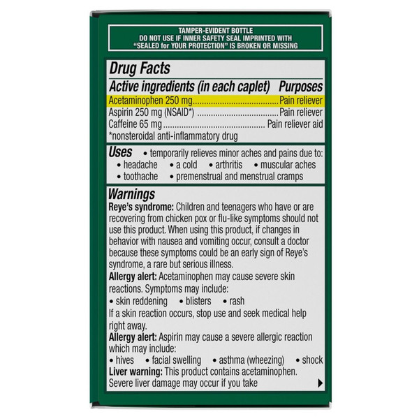 Excedrin Extra Strength Headache Pain Relief Caplets (24 Count)