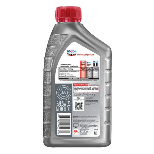 Mobil 1 qt. Super 5W-20 Synthetic Blend Motor Oil