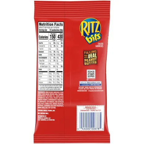 Ritz® 3 oz. Bits Peanut Butter Sandwich Crackers