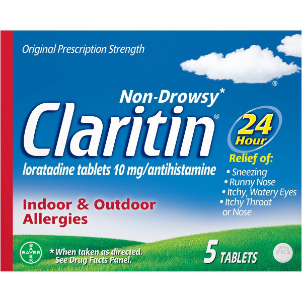 Claritin® Allergy Relief 24 Hour Non-Drowsy Loratadine Tablets (5 Count)