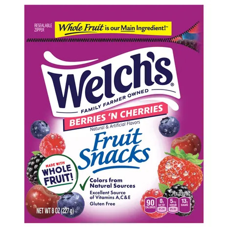 Welch's 8 oz. Berries 'N Cherries Fruit Snacks Share Size Pack