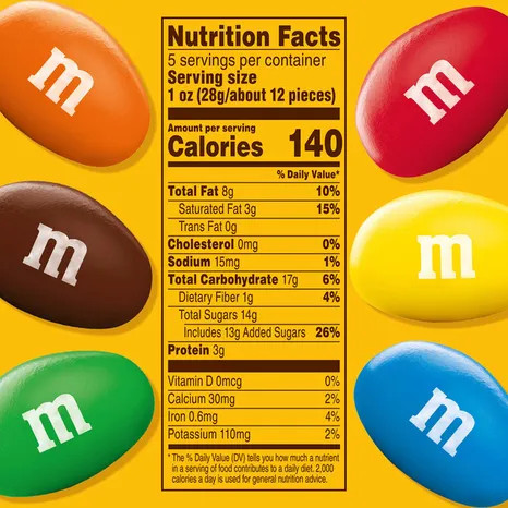 M&M's® 8 oz. Peanut Milk Chocolate Candy Sharing Size Bag