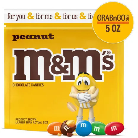 M&M's® 8 oz. Peanut Milk Chocolate Candy Sharing Size Bag