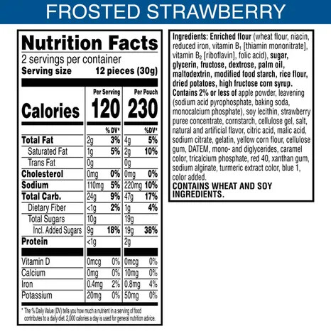 Pop-Tarts 2.1 oz. Crunchy Poppers w/ Frosted Strawberry Crunch