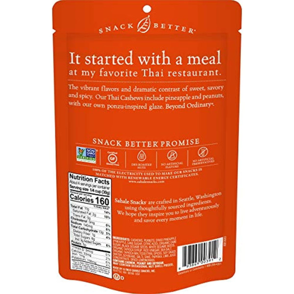 Sahale Snacks® 4 oz. Thai Cashews Glazed Mix