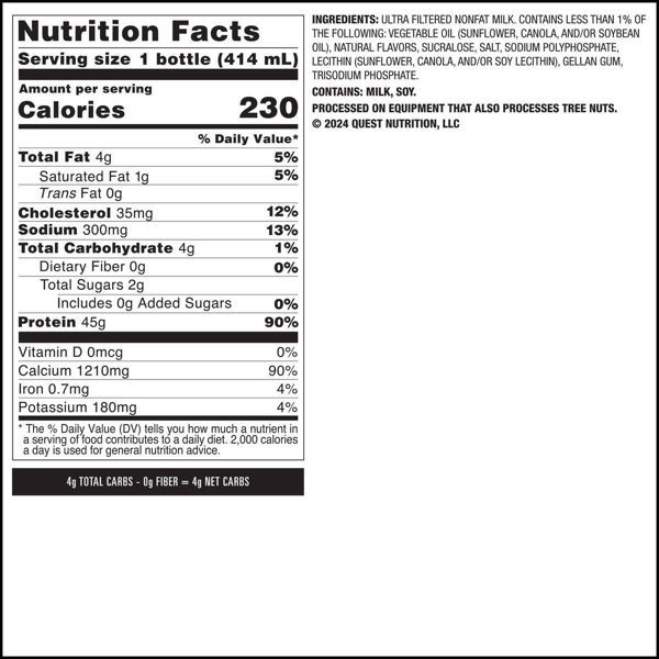 Quest 14 fl. oz. Strawberry Flavored Low Sugar Protein Milkshake