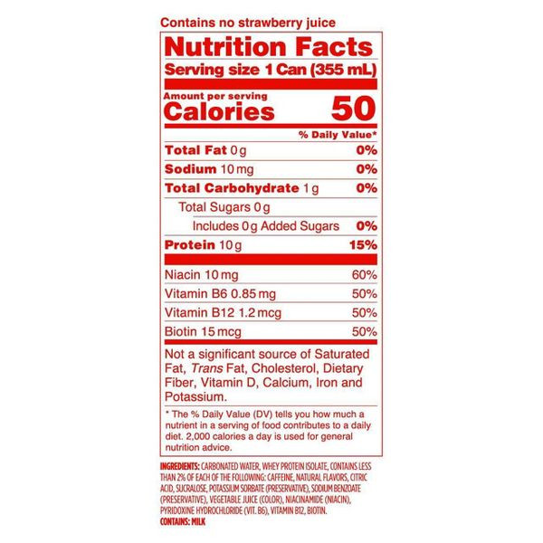 Barebells 12 fl. oz. Wild Strawberry Protein Soda