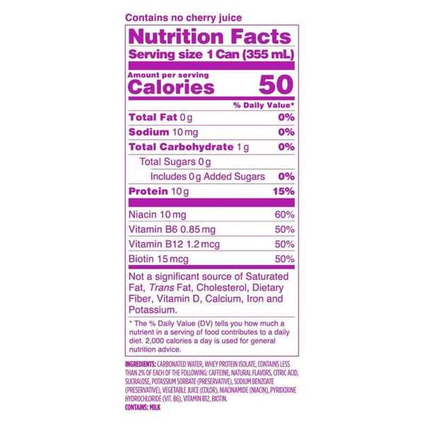 Barebells 12 fl. oz. Sweet Cherry Protein Soda