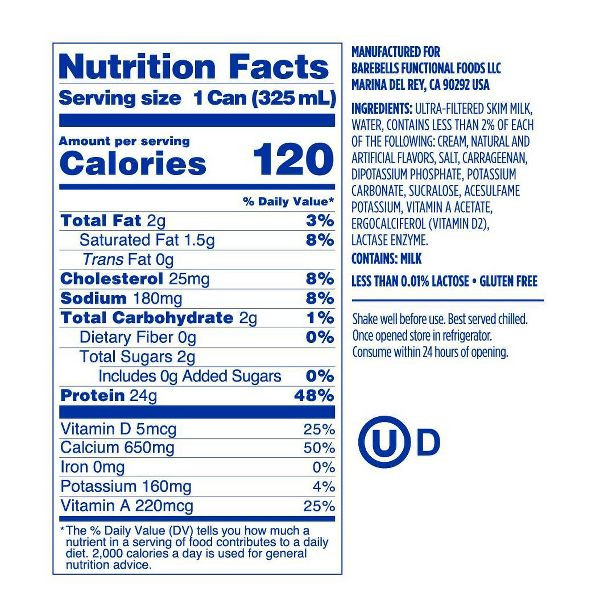 Barebells 12 fl. oz. Vanilla Milk Drink