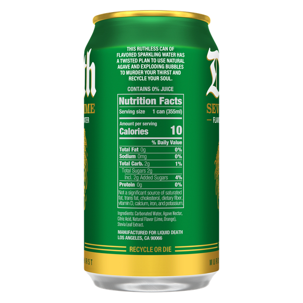 Liquid Death 12 fl oz. Severed Lime Flavored Sparkling Water