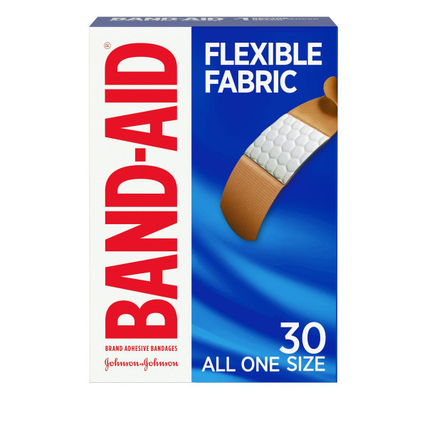 Band-Aid Flexible Fabric Brand Comfortable Protection Bandages (30 Count)