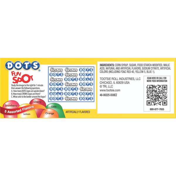 DOTS 2.25 oz. Original Assorted Gum Drops