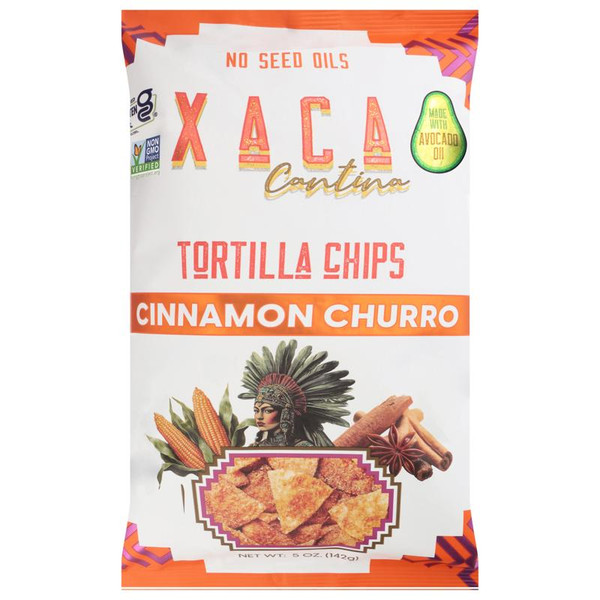 Xaca Cantina 5 oz.  Avocado Oil Cinnamon Churro Tortilla Chips