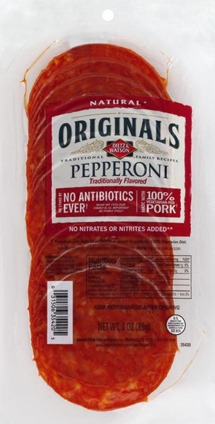Dietz & Watson 3 oz. Natural Originals Pepperoni