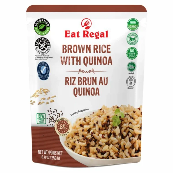 Eat Regal 8.8 oz. Brown Rice & Quinoa Ready To Eat Microwavable Pouch