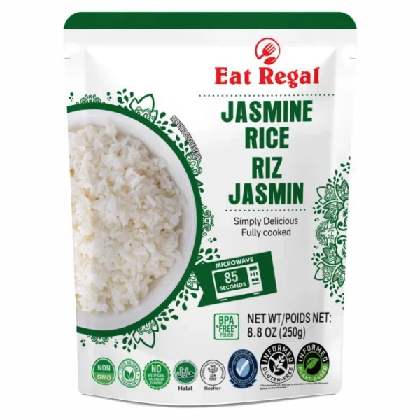 Eat Regal 8.8 oz. Aromatic Jasmine Rice Ready To Eat Microwavable Pouch